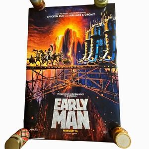Early Man 2018 Double Sided Original Movie Poster 27x40 Aardman Animations